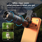 Kit de Lente TeleZoom 5–10X para Smartphone com Clipe Universal Tudo-em-um, APEXEL APL-T5-10X