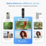 Kit de Lente TeleZoom 5–10X para Smartphone com Clipe Universal Tudo-em-um, APEXEL APL-T5-10X