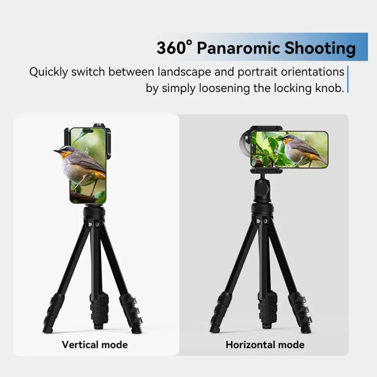 Kit de Lente TeleCular 50x para Smartphone com Tripé de Cabeça de Bola 360 Graus e Foco Interno, APEXEL APL-T50X