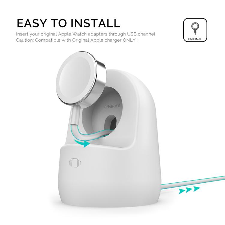 Base Mini de Carregamento e Armazenamento em Silicone AhaStyle PT63 para Apple Watch, Sem Carregador
