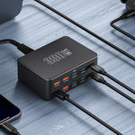 Carregador Multi-Porta GaN de 330W com Carregamento Super Rápido, Ficha EU, Ficha US, Ficha UK, Ficha AU, Ficha KR