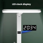 Xiajule Eye-Caring Study Desk Lamp With Time Display 3-Color Temperature Dimmable Reading Bedside Lamp, XH4000, XH4800