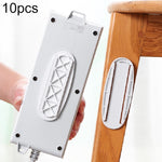 10 Peças Suporte de Placa para Acabamento de Fios com Ficha, Suporte de Router de Parede, Oval, Quadrado
