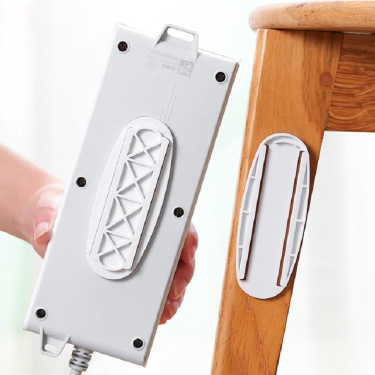 10 Peças Suporte de Placa para Acabamento de Fios com Ficha, Suporte de Router de Parede, Oval, Quadrado