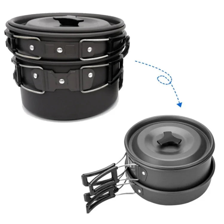Conjunto de Bule Portátil para Campismo ao Ar Livre