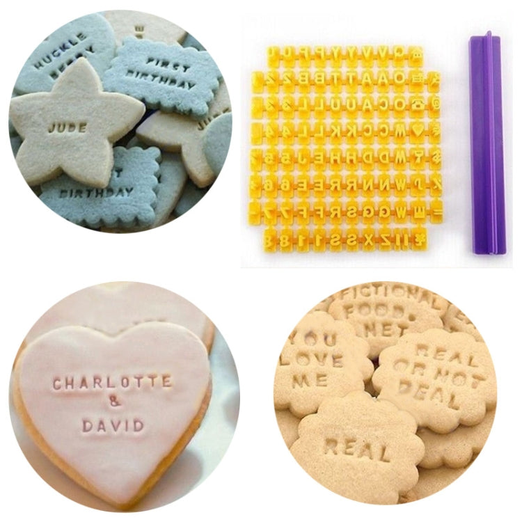 Molde para Bolachas com Símbolos Alfanuméricos em Inglês Conjunto de Molde para Bolo de Tipo Móvel, Conjunto de Molde para Bolo