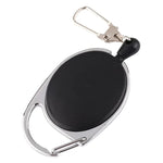 Anel de Chaves com Corda de Arame Telescópica para Exterior, Chaveiro Anti-Roubo EDC com Corrente Retrátil e Suporte para Anel de Chaves
