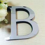 2 Peças Autocolantes de Parede 3D DIY com Letras Inglesas em Acrílico para Decoração de Casa Criativa e Personalizada