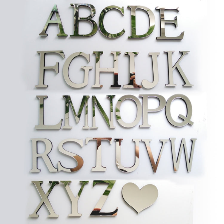 2 Peças Autocolantes de Parede 3D DIY com Letras Inglesas em Acrílico para Decoração de Casa Criativa e Personalizada
