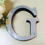 2 Peças Autocolantes de Parede 3D DIY com Letras Inglesas em Acrílico para Decoração de Casa Criativa e Personalizada