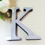 2 Peças Autocolantes de Parede 3D DIY com Letras Inglesas em Acrílico para Decoração de Casa Criativa e Personalizada