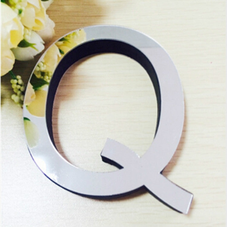 2 Peças Autocolantes de Parede 3D DIY com Letras Inglesas em Acrílico para Decoração de Casa Criativa e Personalizada
