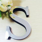 2 Peças Autocolantes de Parede 3D DIY com Letras Inglesas em Acrílico para Decoração de Casa Criativa e Personalizada