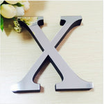 2 Peças Autocolantes de Parede 3D DIY com Letras Inglesas em Acrílico para Decoração de Casa Criativa e Personalizada