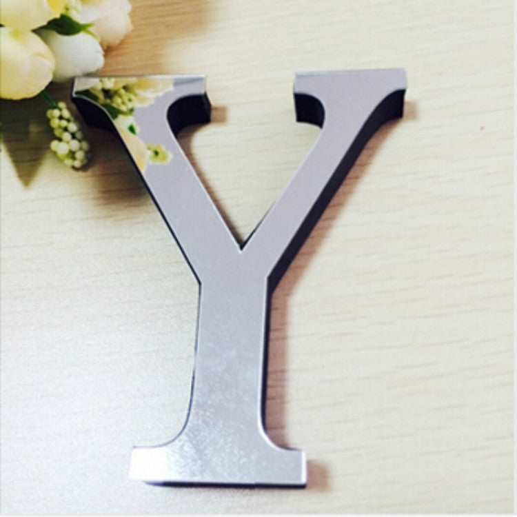 2 Peças Autocolantes de Parede 3D DIY com Letras Inglesas em Acrílico para Decoração de Casa Criativa e Personalizada