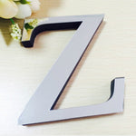 2 Peças Autocolantes de Parede 3D DIY com Letras Inglesas em Acrílico para Decoração de Casa Criativa e Personalizada