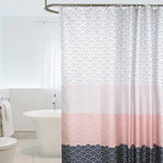 Cortina de Duche Geométrica Impermeável para Banho, Com 200 x Altura 200cm, Com 100 x Altura 200cm, Com 120 x Altura 200cm, Com 150 x Altura 200cm, Com 220 x Altura 200cm, Com 260 x Altura 200cm, Com 280 x Altura 200cm