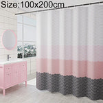 Cortina de Duche Geométrica Impermeável para Banho, Com 200 x Altura 200cm, Com 100 x Altura 200cm, Com 120 x Altura 200cm, Com 150 x Altura 200cm, Com 220 x Altura 200cm, Com 260 x Altura 200cm, Com 280 x Altura 200cm
