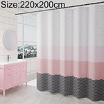 Cortina de Duche Geométrica Impermeável para Banho, Com 200 x Altura 200cm, Com 100 x Altura 200cm, Com 120 x Altura 200cm, Com 150 x Altura 200cm, Com 220 x Altura 200cm, Com 260 x Altura 200cm, Com 280 x Altura 200cm