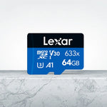 Cartão de Memória TF Lexar 633x 64GB de Alta Velocidade Dedicado para Gravador de Condução e Telemóvel DVR, 64GB