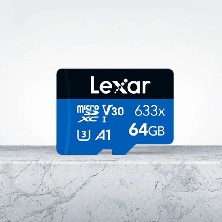 Cartão de Memória TF Lexar 633x 64GB de Alta Velocidade Dedicado para Gravador de Condução e Telemóvel DVR, 64GB