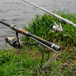 Suporte de Elevação de Vara de Pesca Totalmente Automático com Dupla Mola em Metal, Elevador de Vara em Aço Inoxidável
