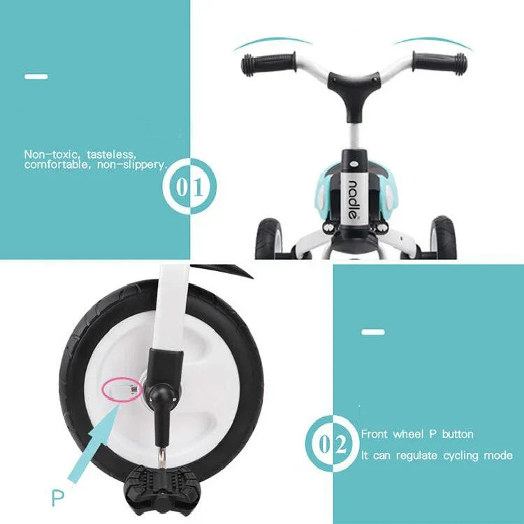Brinquedos para Andar Triciclo para Bebé Bicicleta Dobrável para Crianças, Triciclo para Bebé