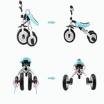 Brinquedos para Andar Triciclo para Bebé Bicicleta Dobrável para Crianças, Triciclo para Bebé