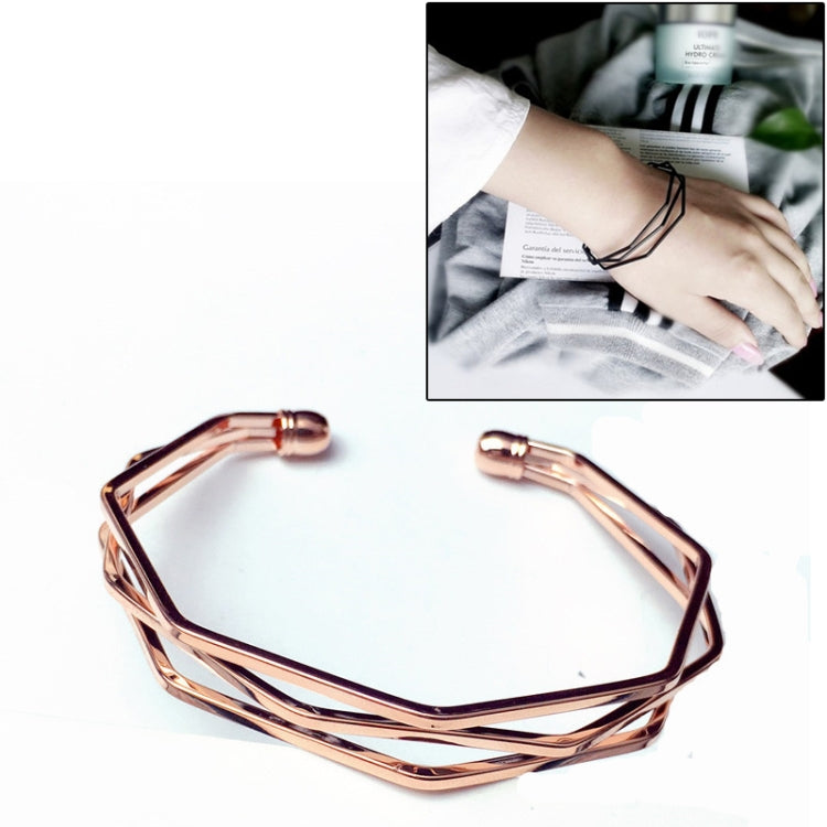 Pulseiras Vintage com Charms Abertos e Multicamadas, Preto, Dourado Rosa, Prateado, Dourado