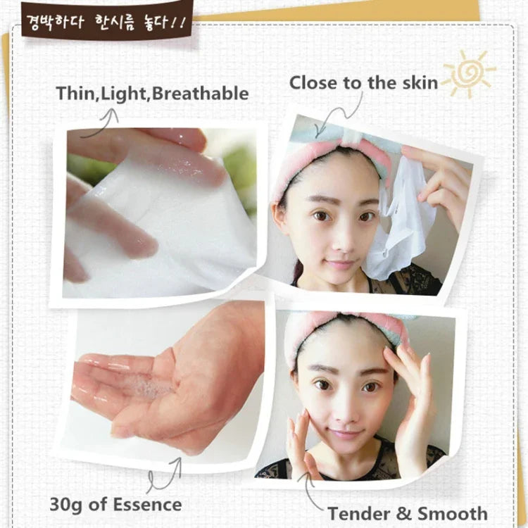 10 Máscaras Faciais em Forma de Ovo Máscara Facial Suave Hidratante Controle de Oleosidade Redução de Poros Clareamento Máscara Iluminadora Cuidados da Pele