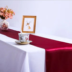 Toalha de Mesa em Cetim Decoração para Festa em Casa, Casamento, Decoração de Natal, 30X275CM