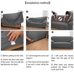 Capa de Sofá em Tecido Plush, Espessa, Elástica, para Sofá, Não Inclui Capa de Almofada, 1 Lugar 90-140cm, 2 Lugares 145-185cm, 3 Lugares 190-230cm, 4 Lugares 230-300cm