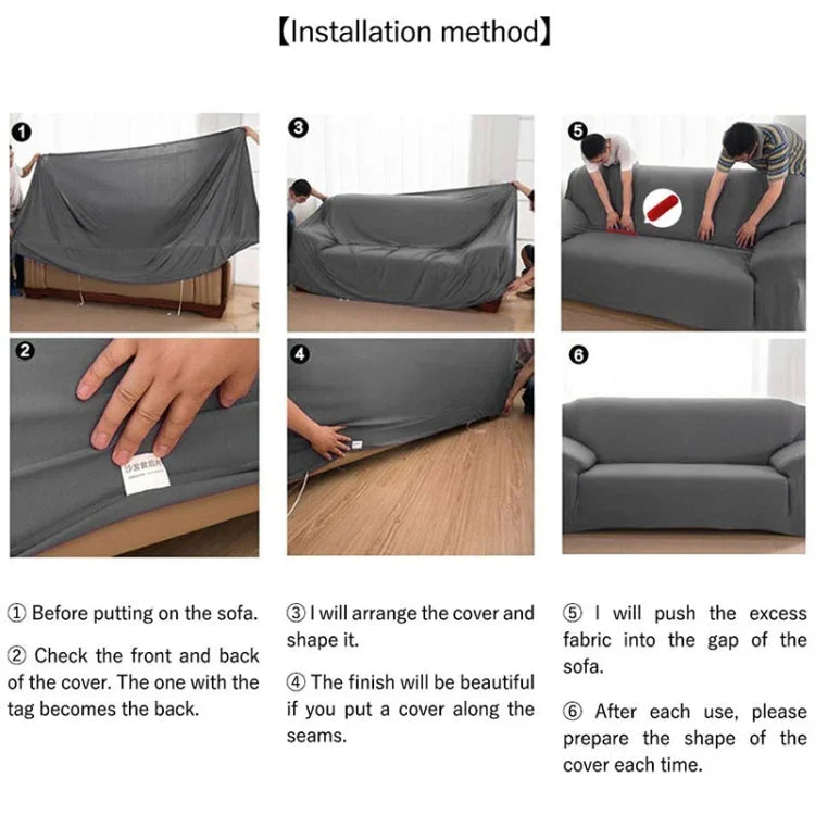 Capa de Sofá em Tecido Plush, Espessa, Elástica, para Sofá, Não Inclui Capa de Almofada, 1 Lugar 90-140cm, 2 Lugares 145-185cm, 3 Lugares 190-230cm, 4 Lugares 230-300cm