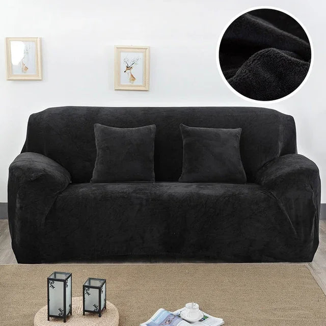Capa de Sofá em Tecido Plush, Espessa, Elástica, para Sofá, Não Inclui Capa de Almofada, 1 Lugar 90-140cm, 2 Lugares 145-185cm, 3 Lugares 190-230cm, 4 Lugares 230-300cm