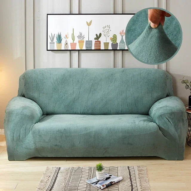 Capa de Sofá em Tecido Plush, Espessa, Elástica, para Sofá, Não Inclui Capa de Almofada, 1 Lugar 90-140cm, 2 Lugares 145-185cm, 3 Lugares 190-230cm, 4 Lugares 230-300cm