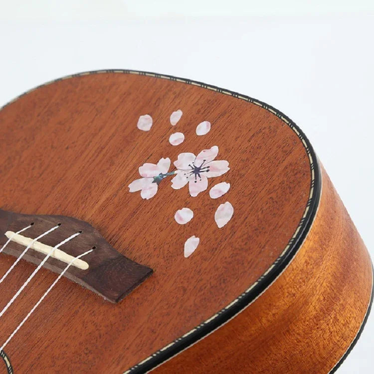 2 PCS Autocolantes para Painel de Guitarra DIY Autocolantes de Flor de Cerejeira para Ukuleles, 2 PCS Autocolantes para Painel de Guitarra
