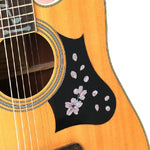 2 PCS Autocolantes para Painel de Guitarra DIY Autocolantes de Flor de Cerejeira para Ukuleles, 2 PCS Autocolantes para Painel de Guitarra
