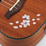 2 PCS Autocolantes para Painel de Guitarra DIY Autocolantes de Flor de Cerejeira para Ukuleles, 2 PCS Autocolantes para Painel de Guitarra