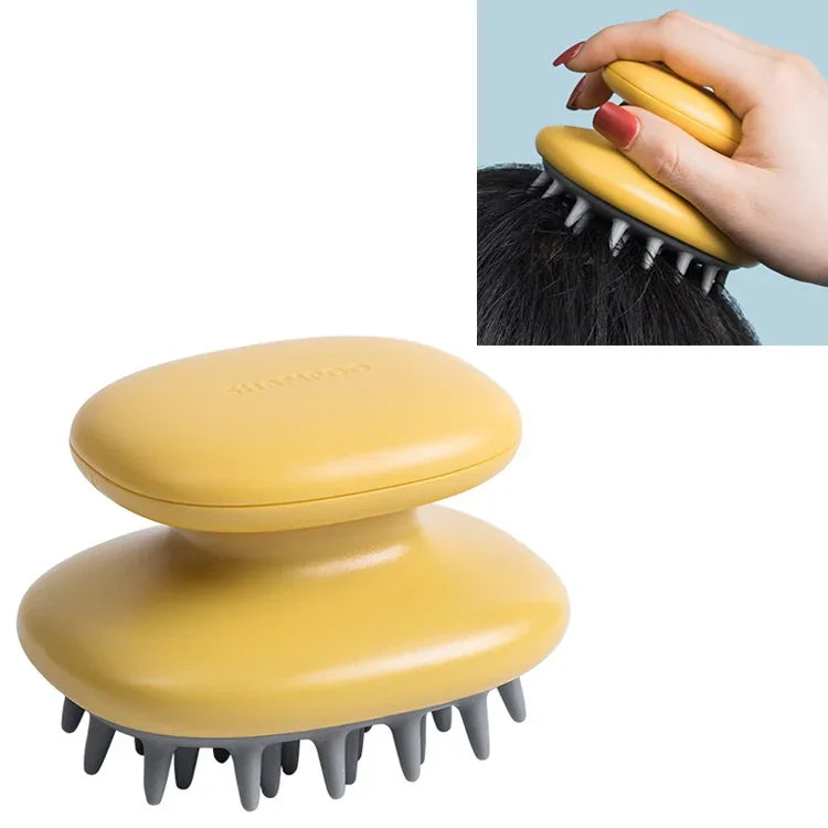 Pente de Champô Doméstico Pente de Massagem de Silicone Escova Portátil para Cabelo com Captura de Caspa