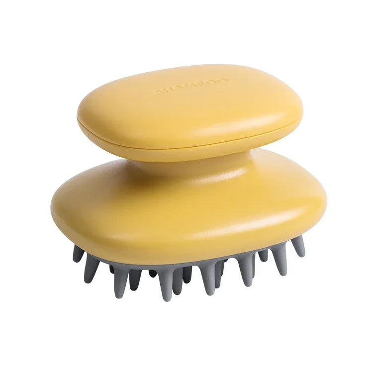 Pente de Champô Doméstico Pente de Massagem de Silicone Escova Portátil para Cabelo com Captura de Caspa