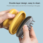 Pente de Champô Doméstico Pente de Massagem de Silicone Escova Portátil para Cabelo com Captura de Caspa