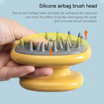 Pente de Champô Doméstico Pente de Massagem de Silicone Escova Portátil para Cabelo com Captura de Caspa