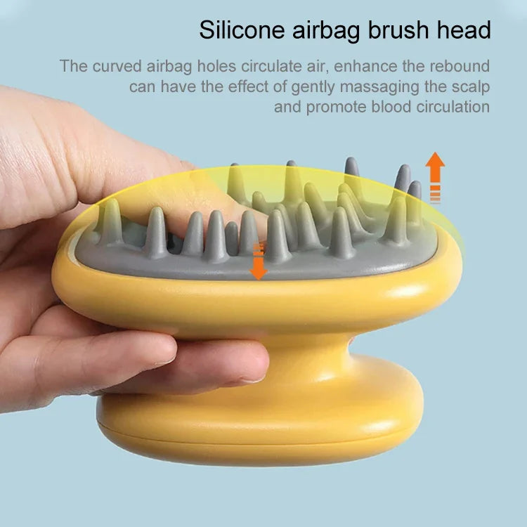 Pente de Champô Doméstico Pente de Massagem de Silicone Escova Portátil para Cabelo com Captura de Caspa