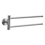 Barra de Toalhas em Aço Inoxidável Giratória, Suporte de Toalhas para Casa de Banho e Cozinha Montado na Parede, Suporte Polido, Escovado com Dois, Três, Quatro e Cinco Barras