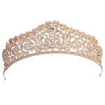 Acessórios para Cabelo Femininos Noiva Casamento Joias Tiaras Coroa Cor Dourada com Cristais e Strass Completo Faixa de Cabelo Tiaras Coroas