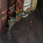Tiara Vintage Pequena Barroca com Cristais Verdes Coroas para Mulheres Meninas Noiva Acessórios de Joalharia para Cabelo de Casamento