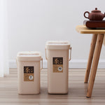 Office Plastic Tea Residue Bucket Tea Waste Bucket Push Lid Portable Trash Can, 7L, 10L