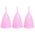 3PCS Reusable Soft Cup Medical Grade Silicone Menstrual Cup, Large, Small