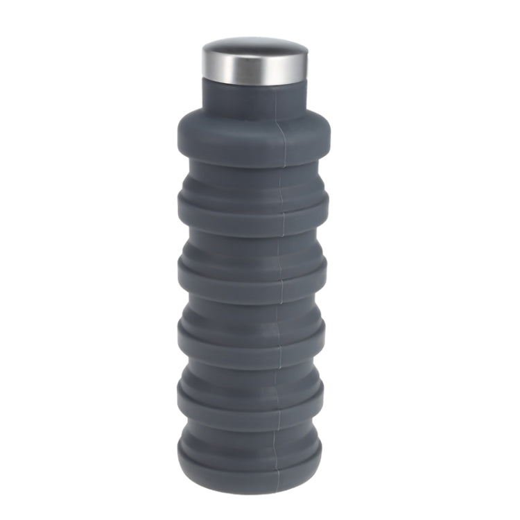 Garrafa de Água Portátil de Silicone Retrátil Dobrável Garrafa de Café para Viagem ao Ar Livre Chaleira de Bebida Desportiva, Capacidade:500ml, Cinzento, Laranja, Azul, Roxo