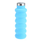 Garrafa de Água Portátil de Silicone Retrátil Dobrável Garrafa de Café para Viagem ao Ar Livre Chaleira de Bebida Desportiva, Capacidade:500ml, Cinzento, Laranja, Azul, Roxo